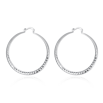 Belmont™ | Boucles d'oreilles créoles en argent