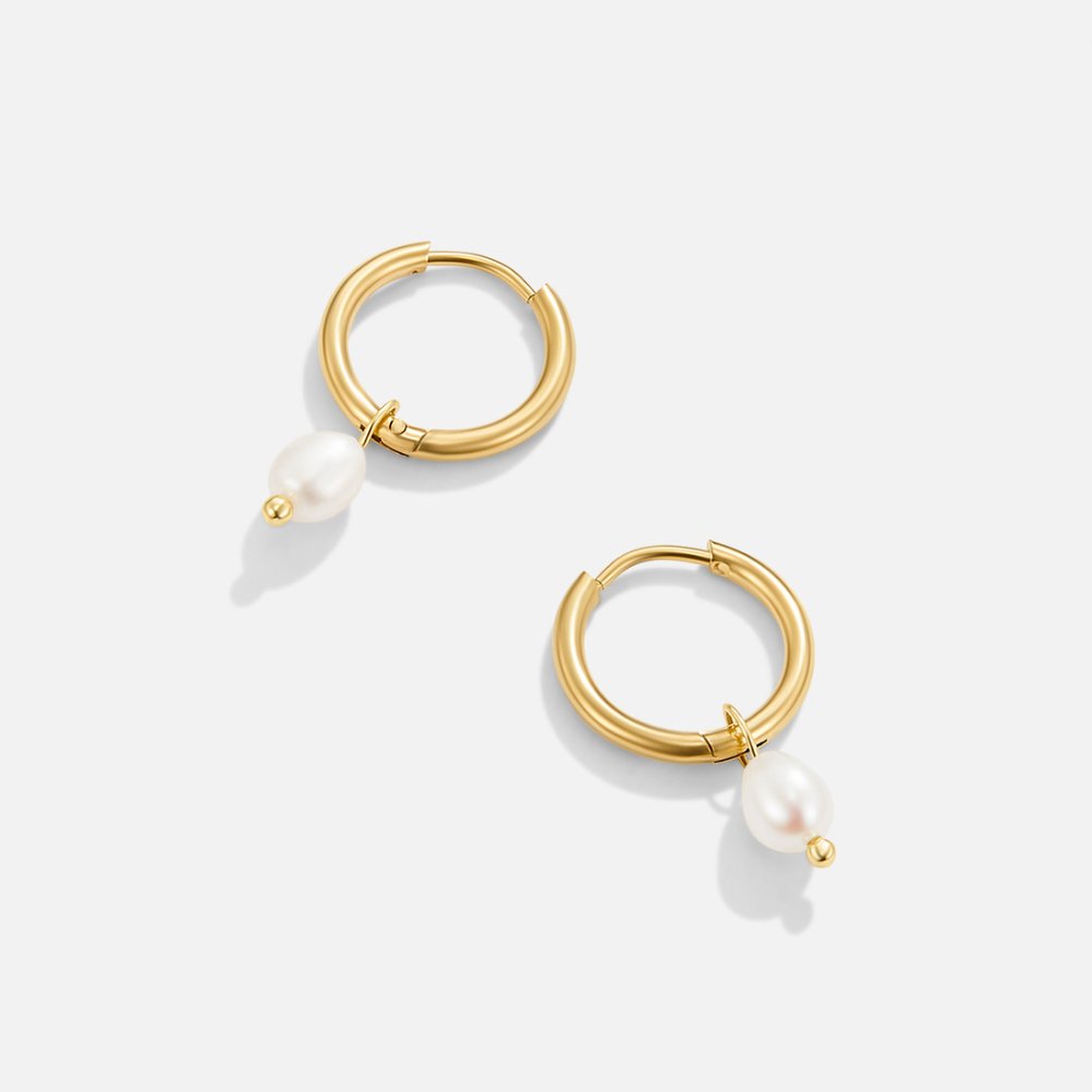 Bella – Boucles d’oreilles en perles d’eau douce