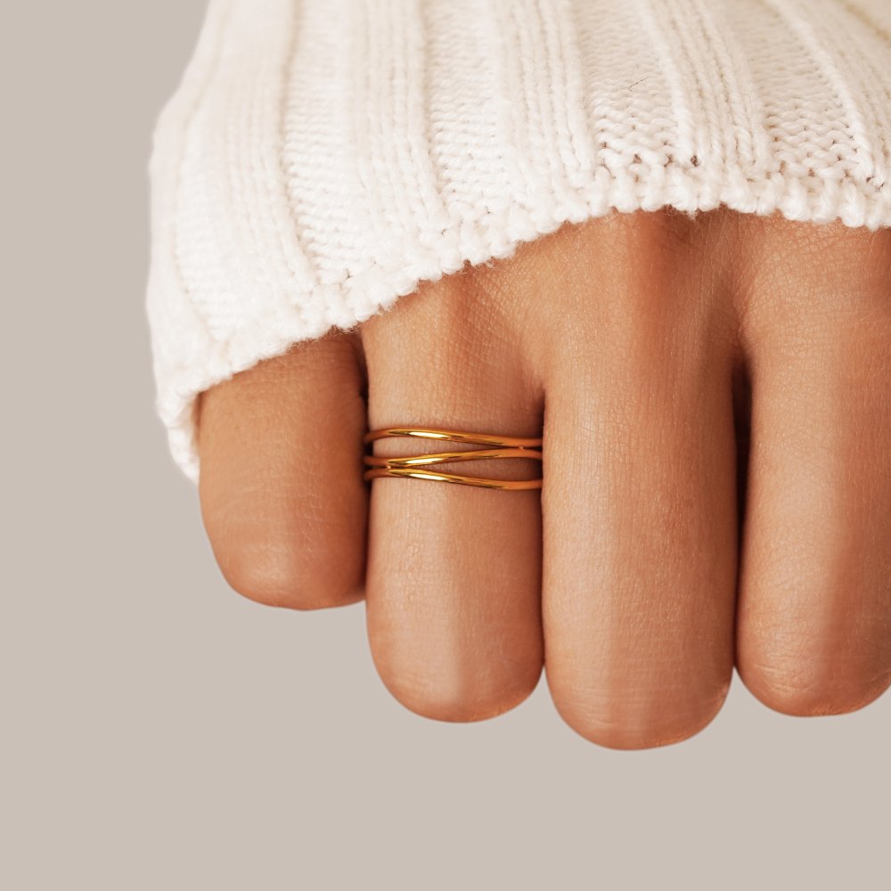 Infinity Loop – Bague dorée