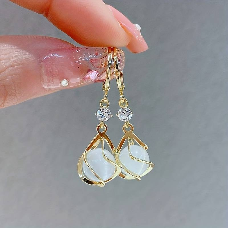 Boucles d'oreilles Opale™ | Élégance en fil d'or