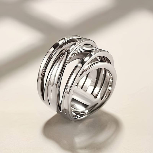 Bague Vintage en Argent à Anneaux Superposés