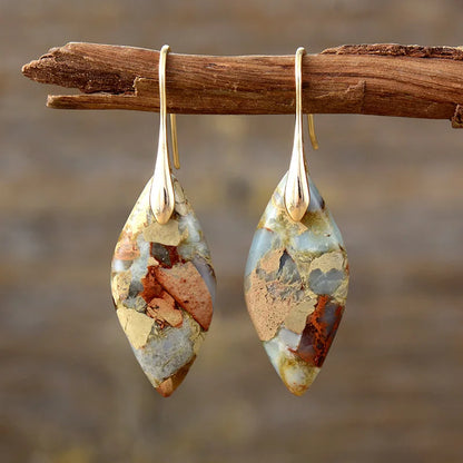 Boucles Goutte™ | Élégance en pierre naturelle